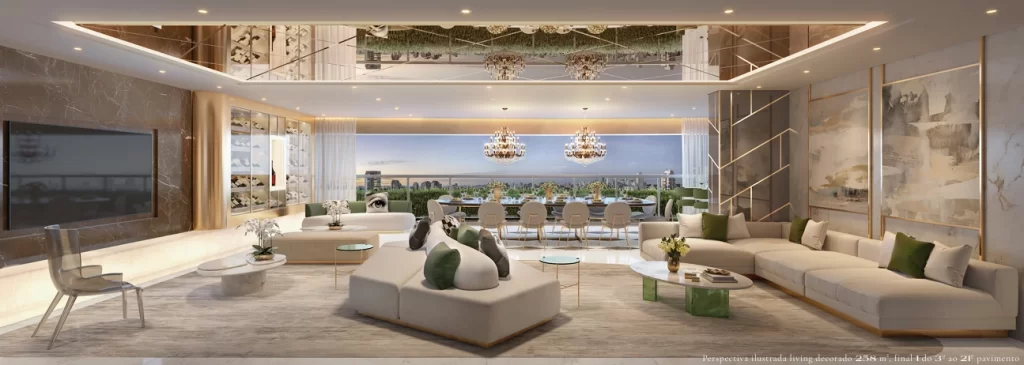 Perspectiva ilustrada planta residencial