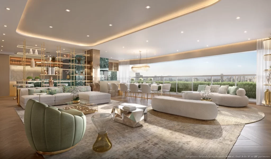 Perspectiva ilustrada planta residencial